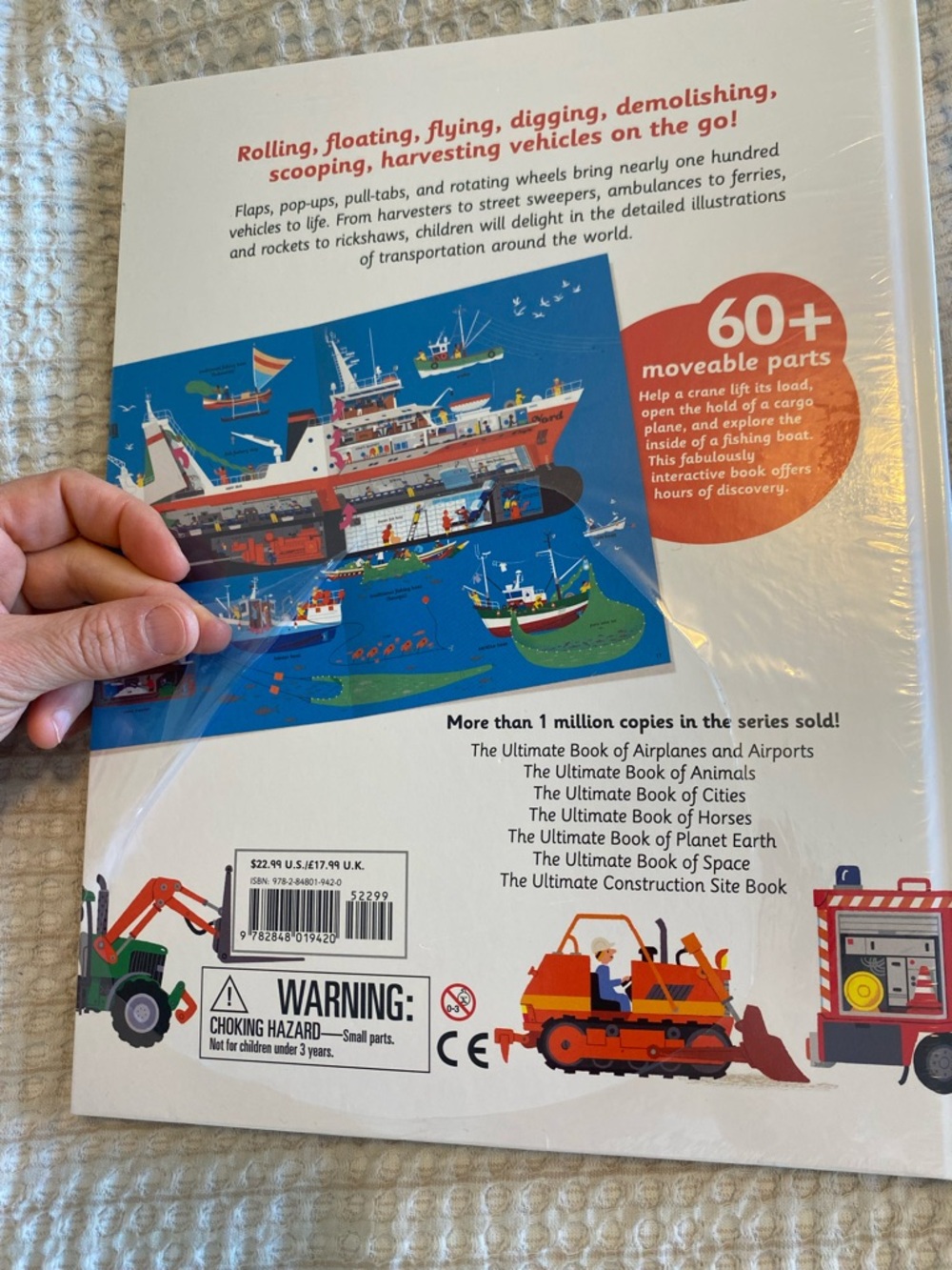 Illustrated Moveable Parts Vehicle Board Book - Blue & Red - Picture 3 of 3